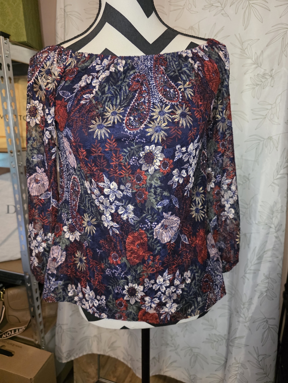 Mi Ami Bohemian Floral & Paisley Off The Shoulder